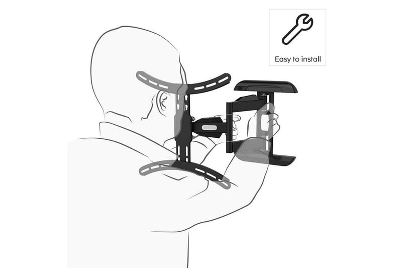 TV-vægbeslag Hama VESA Full Motion Sort - Sort - Møbler - TV borde & mediemøbler - Mediestativ & vægbeslag