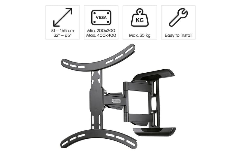 TV-vægbeslag Hama VESA Full Motion Sort - Sort - Møbler - TV borde & mediemøbler - Mediestativ & vægbeslag