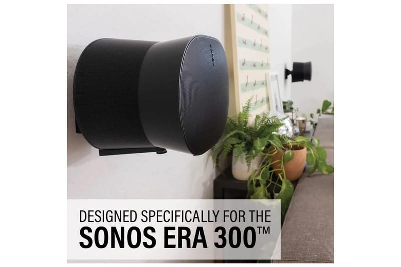 Vægbeslag Sanus for Sonos ERA 300 2 Dele Sort - Sort - Møbler - TV borde & mediemøbler - Mediestativ & vægbeslag