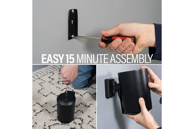 Vægbeslag Sanus til Sonos Era 100 2 dele - Sort - Møbler - TV borde & mediemøbler - Mediestativ & vægbeslag