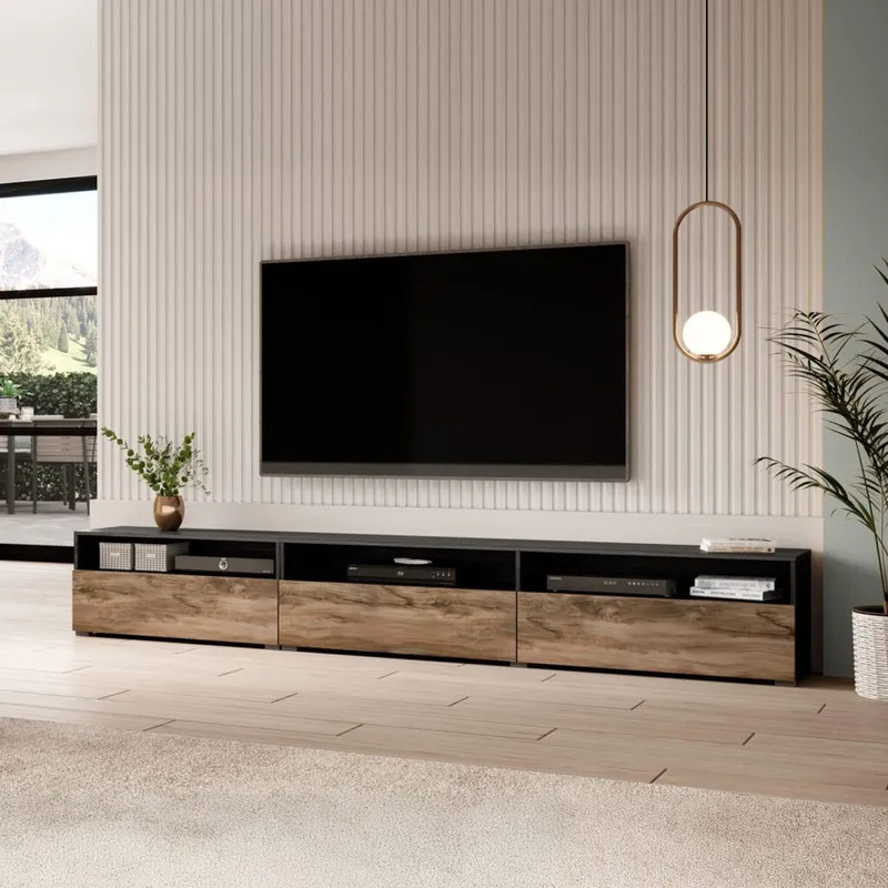 Væghængt TV-enhed Baros 3 Klap-ned Dør - Touchwood - Møbler - TV borde & mediemøbler - TV-borde