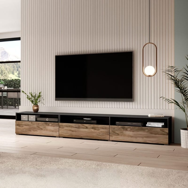 Væghængt TV-enhed Baros 3 Klap-ned Dør - Touchwood - Møbler - TV borde & mediemøbler - TV-borde
