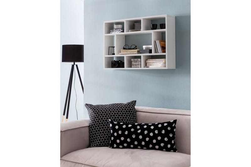 Vægreol Wohnling melaminbelagt spånplade, bogopbevaring, vægmonteret, moderne stil Hvid - Hvid - Opbevaring - Hylder & Reoler - Væghylde & vægreol