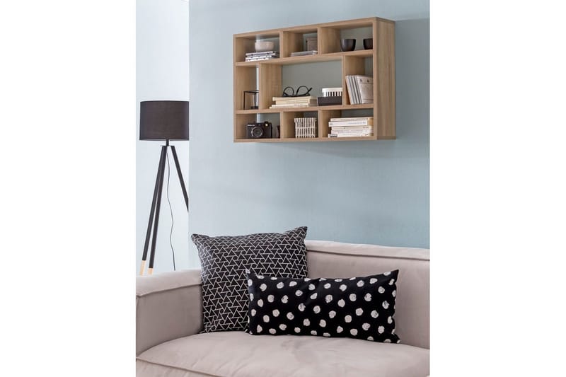 Vægreol Wohnling melaminbelagt spånplade, bogopbevaring, vægmonteret, moderne stil Sonoma - Sonoma - Opbevaring - Hylder & Reoler - Væghylde & vægreol