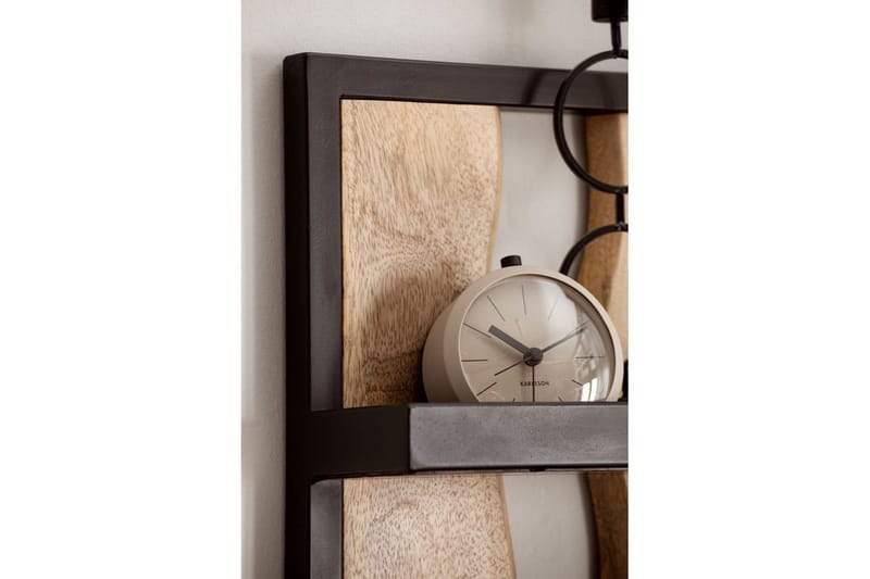 Vægreol Wohnling Trækant ramme i massivt træ og metal med 4 hylder industriel - Opbevaring - Hylder & Reoler - Væghylde & vægreol