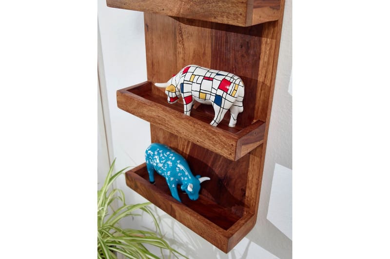 Vægreol Wohnling Vægmonteret hylde i massivt træ 30x80 cm landlig stil - Opbevaring - Hylder & Reoler - Væghylde & vægreol