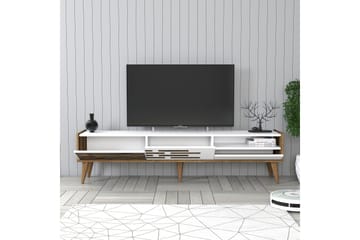 Valensiya Tv-bænk 180 cm - Valnød/Hvid - Møbler - TV borde & mediemøbler - TV-borde