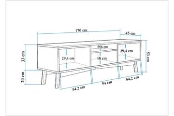 Valsot TV-bord 170 cm - Brun - Møbler - TV borde & mediemøbler - TV-borde