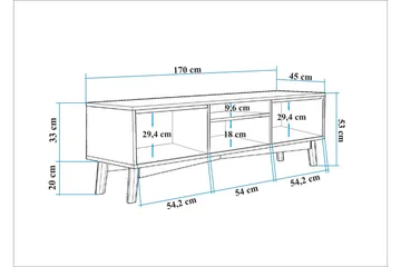 Valsot TV-bord 170 cm - Valnød - Møbler - TV borde & mediemøbler - TV-borde