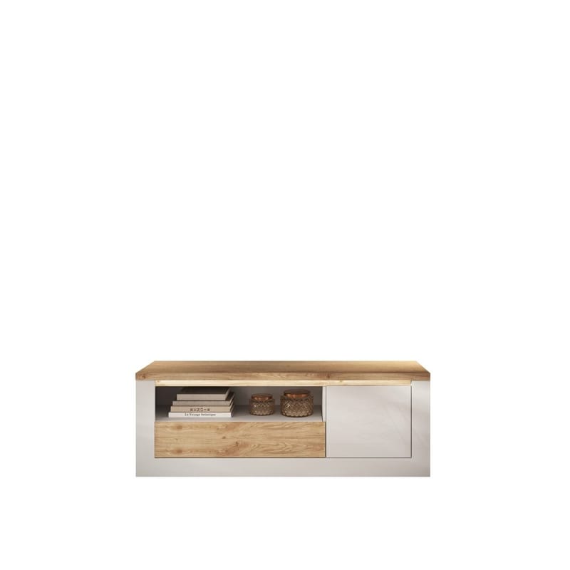 Vandesar TV-bænk 160 cm - Natur/Hvid - Møbler - TV borde & mediemøbler - TV-borde