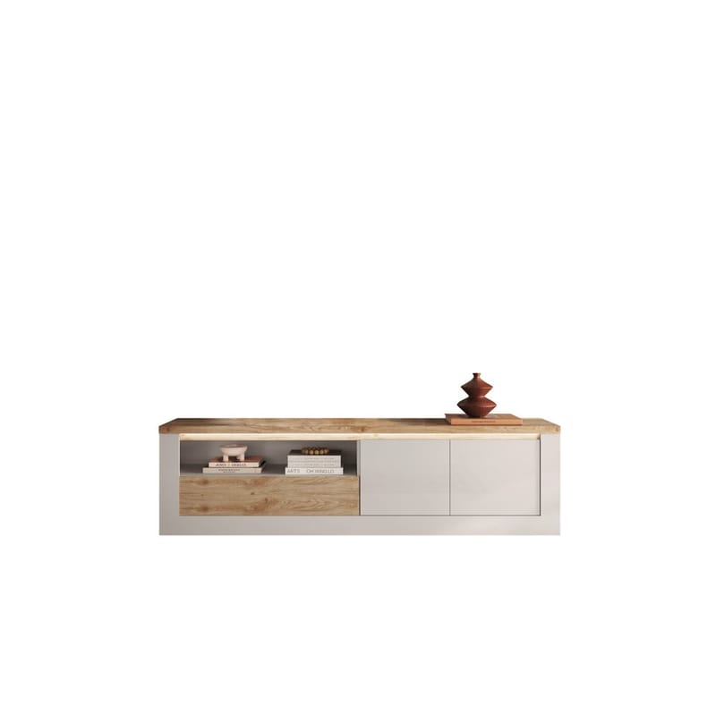 Vandesar TV-bænk 207 cm - Natur/Hvid - Møbler - TV borde & mediemøbler - TV-borde