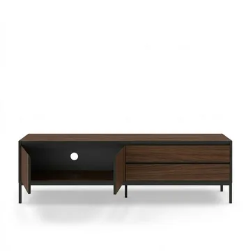 Velar TV-bænk 180x55x40 cm - Milano Walnut, Wood Black, Black - Møbler - TV borde & mediemøbler - TV-borde