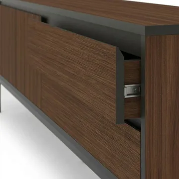 Velar TV-bænk 180x55x40 cm - Milano Walnut, Wood Black, Black - Møbler - TV borde & mediemøbler - TV-borde