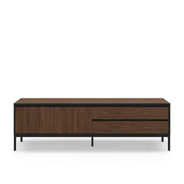 Velar TV-bænk 180x55x40 cm - Milano Walnut, Wood Black, Black - Møbler - TV borde & mediemøbler - TV-borde