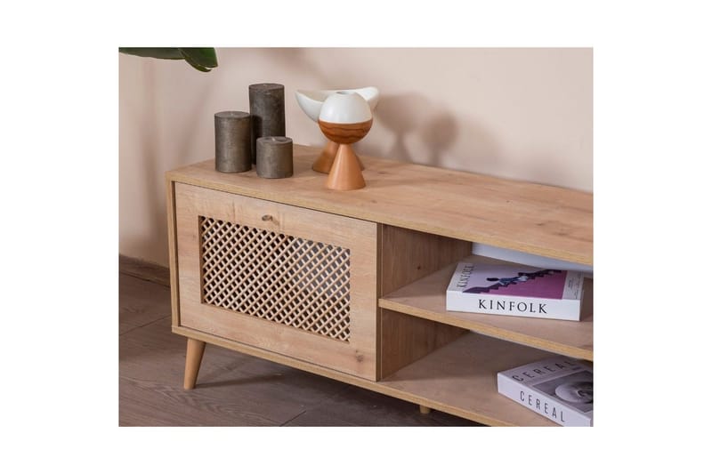 Velin TV-bænk 55 cm - Mellemfarvet træ - Møbler - TV borde & mediemøbler - TV-borde