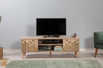 Vellavie TV-bord 140 cm med Opbevaring i Træ - Beige - Møbler - TV borde & mediemøbler - TV-borde