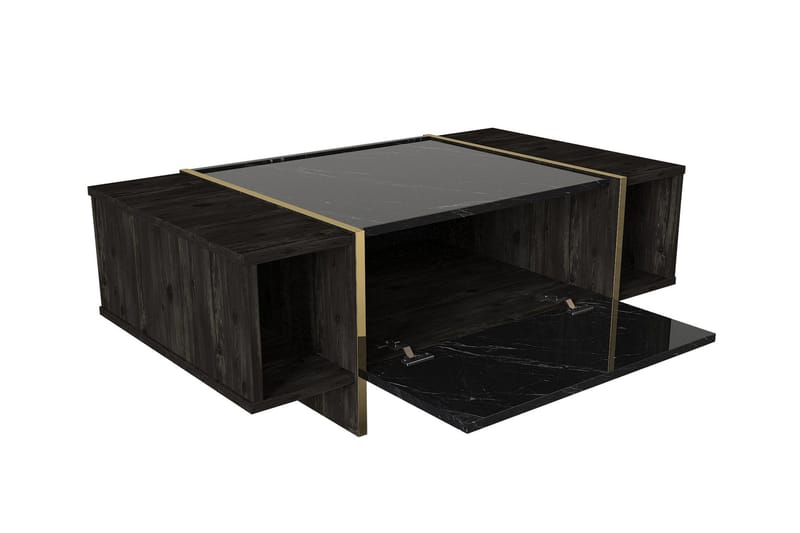 Veyron Tv-bænk 103,8 cm - Sort/Guld - Møbler - TV borde & mediemøbler - TV-borde
