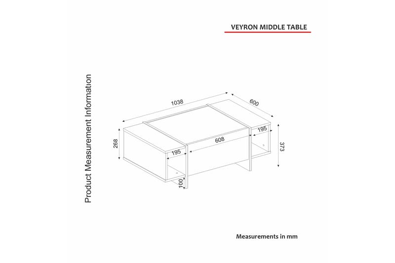 Veyron Tv-bænk 103,8 cm - Sort/Guld - Møbler - TV borde & mediemøbler - TV-borde