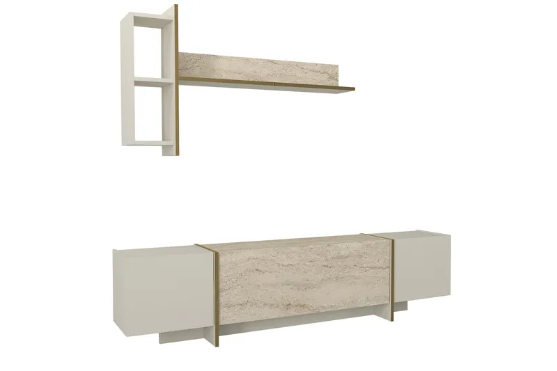 Veyron Tv-bænk 180 cm, Beige/Sandsten