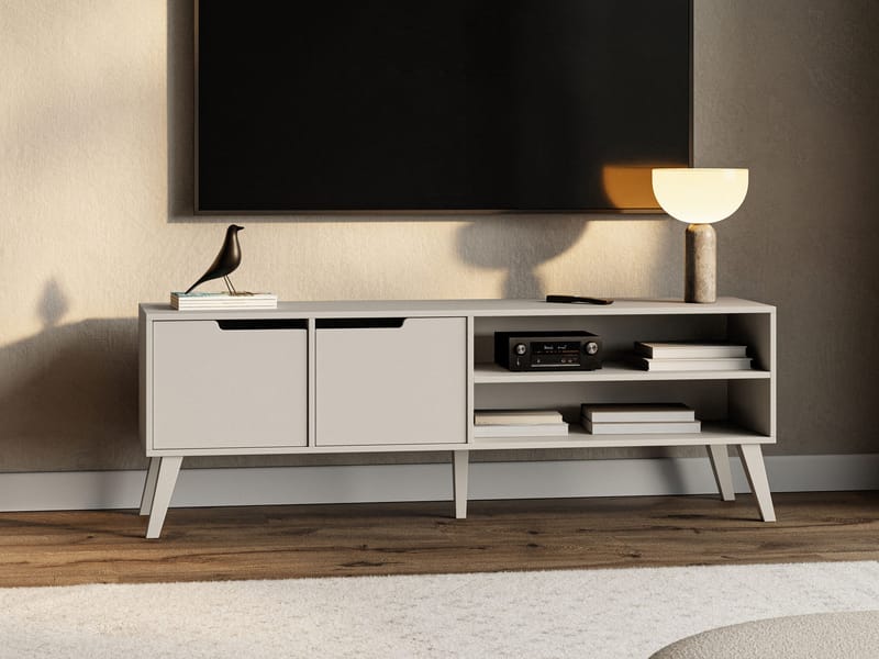 Virello TV-bænk 160 cm - beige - Møbler - TV borde & mediemøbler - TV-borde