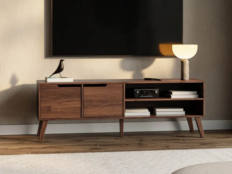 Virello TV-bænk 160 cm - brun - Møbler - TV borde & mediemøbler - TV-borde