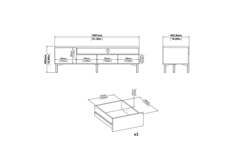 Virender tv-bænk 48,2 cm - Møbler - TV borde & mediemøbler - TV-borde