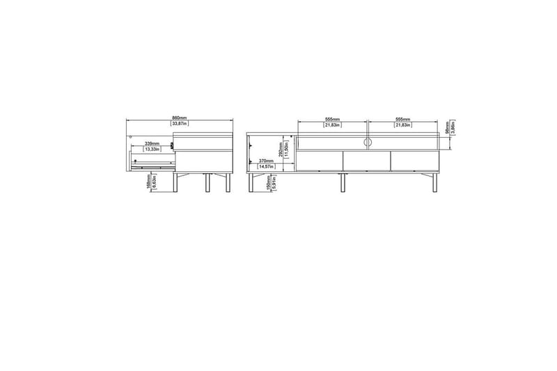 Virender tv-bænk 48,2 cm - Møbler - TV borde & mediemøbler - TV-borde