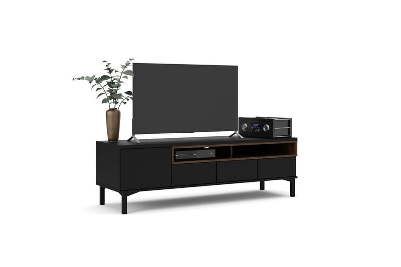 Virender TV-stativ 48 cm - Sort/Natur - Møbler - TV borde & mediemøbler - Mediestativ & vægbeslag