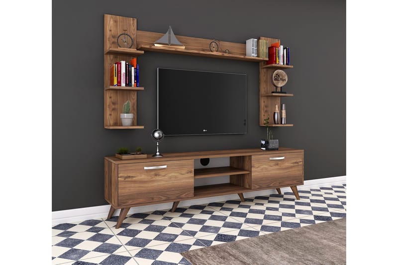 Virkesbo TV-Møbelsæt 180 cm - Brun - Tv-møbelsæt