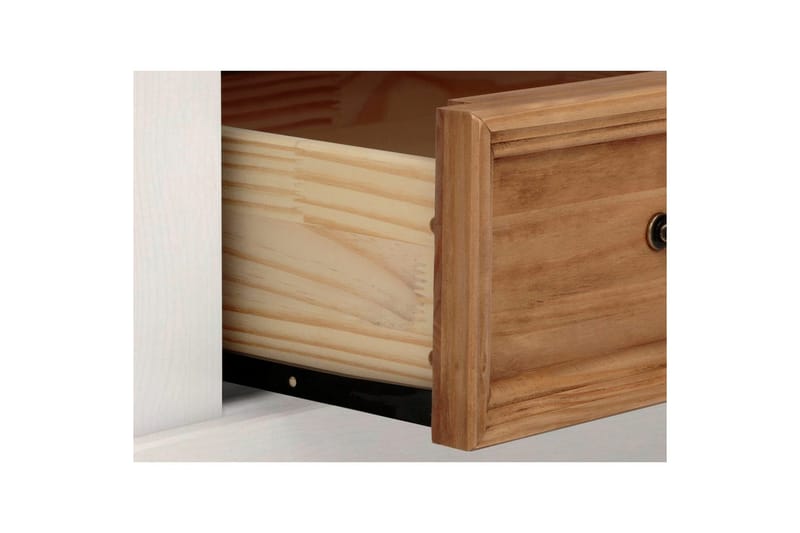 Vitrine Selma Hvid/Plet/Voks - Hvid/Plet/Voks - Opbevaring - Skab - Vitrineskabe