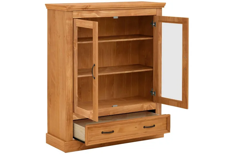 Vitrine Selma Plet/Voks - Plet/Voks - Opbevaring - Skab - Vitrineskabe