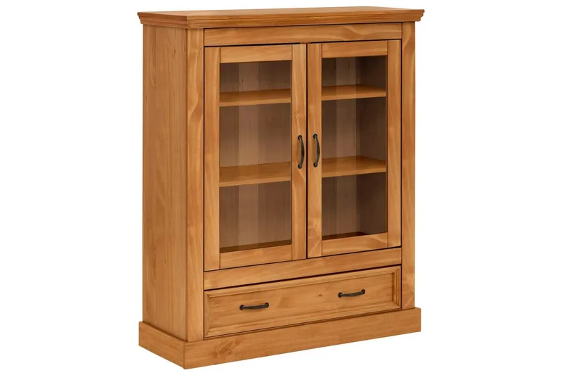 Vitrine Selma Plet/Voks - Plet/Voks - Opbevaring - Skab - Vitrineskabe