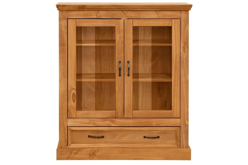 Vitrine Selma Plet/Voks - Plet/Voks - Opbevaring - Skab - Vitrineskabe