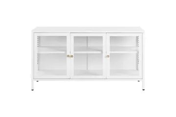 Vitrineskab Newport Hvid - Hvid - Opbevaring - Skab - Vitrineskabe