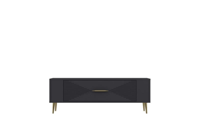 Vornis TV-bænk 120 cm - Antracit/Guld - Møbler - TV borde & mediemøbler - TV-borde