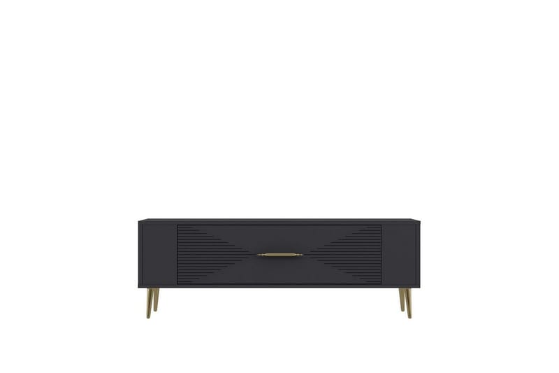 Vornis TV-bænk 120 cm - Antracit/Guld - Møbler - TV borde & mediemøbler - TV-borde