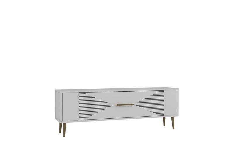Vornis TV-bænk 120 cm - Hvid/Guld - Møbler - TV borde & mediemøbler - TV-borde
