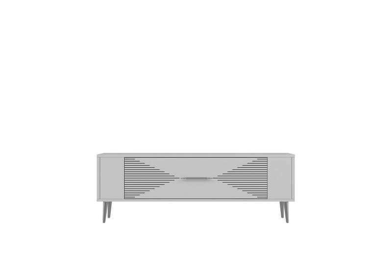 Vornis TV-bænk 120 cm - Hvid/Sølv - Møbler - TV borde & mediemøbler - TV-borde