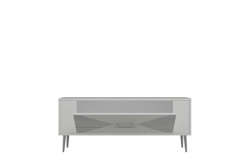 Vornis TV-bænk 120 cm - Hvid/Sølv - Møbler - TV borde & mediemøbler - TV-borde