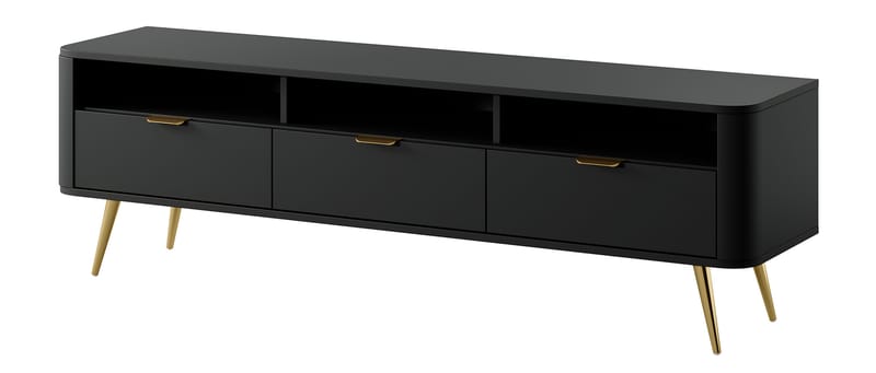 Walia TV-bænk 162 cm - Sort - Møbler - TV borde & mediemøbler - TV-borde