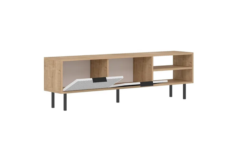 Wenus TV-bænk 150 cm - Eg/Hvid - Møbler - TV borde & mediemøbler - TV-borde