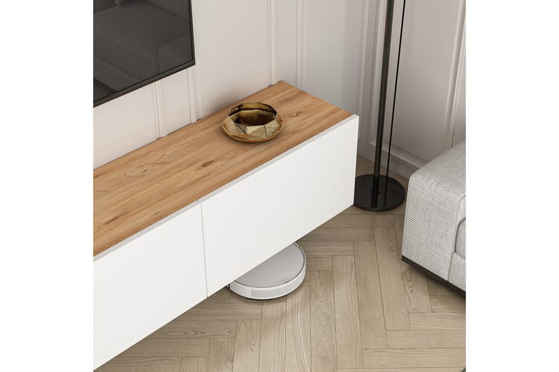 West Tv-bænk 150 cm - Hvid/Brun - Møbler - TV borde & mediemøbler - TV-borde