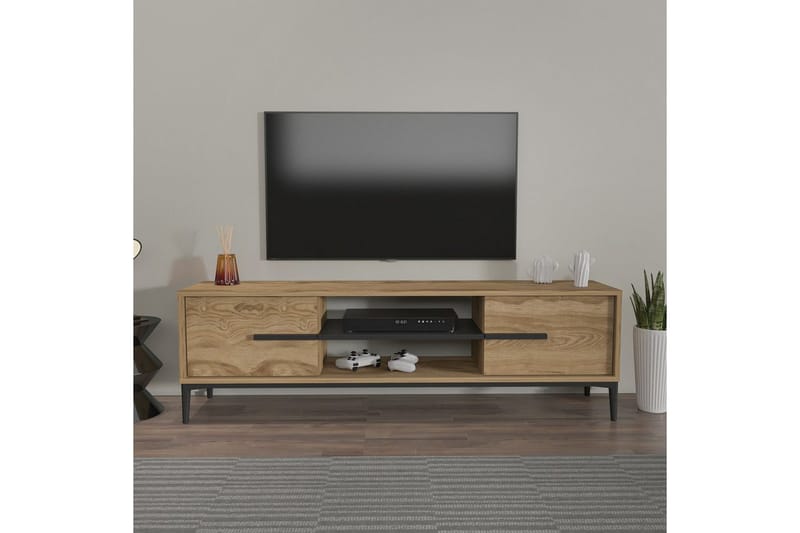 Yemisen TV-bord 120 cm - Brun/Sort - Møbler - TV borde & mediemøbler - TV-borde