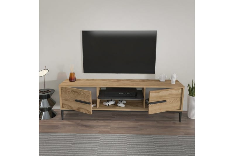 Yemisen TV-bord 120 cm - Brun/Sort - Møbler - TV borde & mediemøbler - TV-borde
