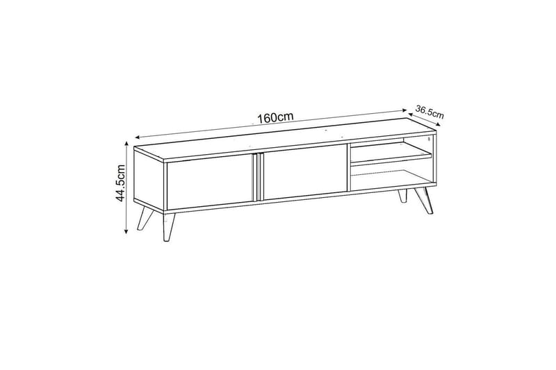Ythmere TV-bord 160 cm - Taupe - Møbler - TV borde & mediemøbler - TV-borde