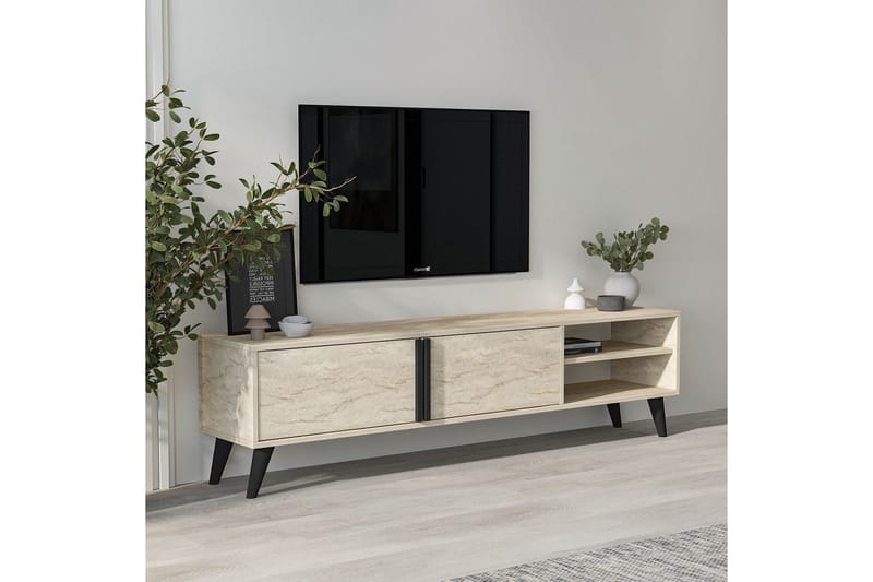 Ythmere TV-bord 160 cm - Taupe - Møbler - TV borde & mediemøbler - TV-borde