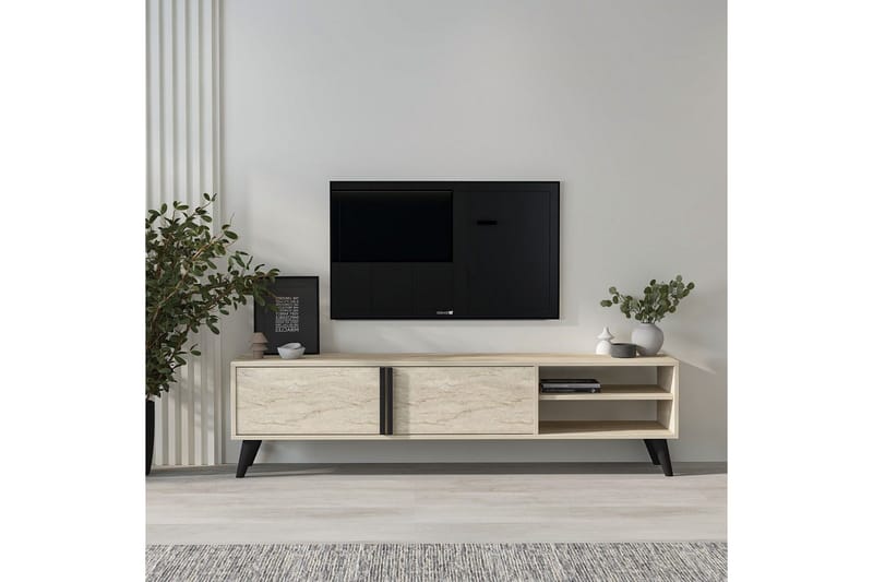 Ythmere TV-bord 160 cm - Taupe - Møbler - TV borde & mediemøbler - TV-borde