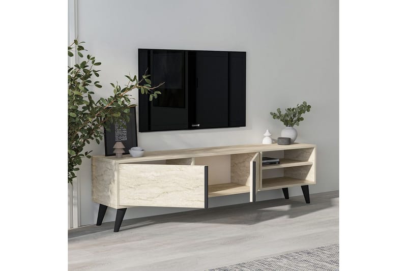 Ythmere TV-bord 160 cm - Taupe - Møbler - TV borde & mediemøbler - TV-borde