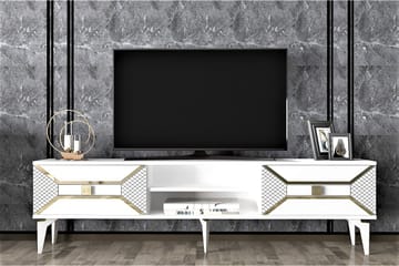 Yumedi Tv-bænk 150 cm - Hvid/Guld - Møbler - TV borde & mediemøbler - TV-borde