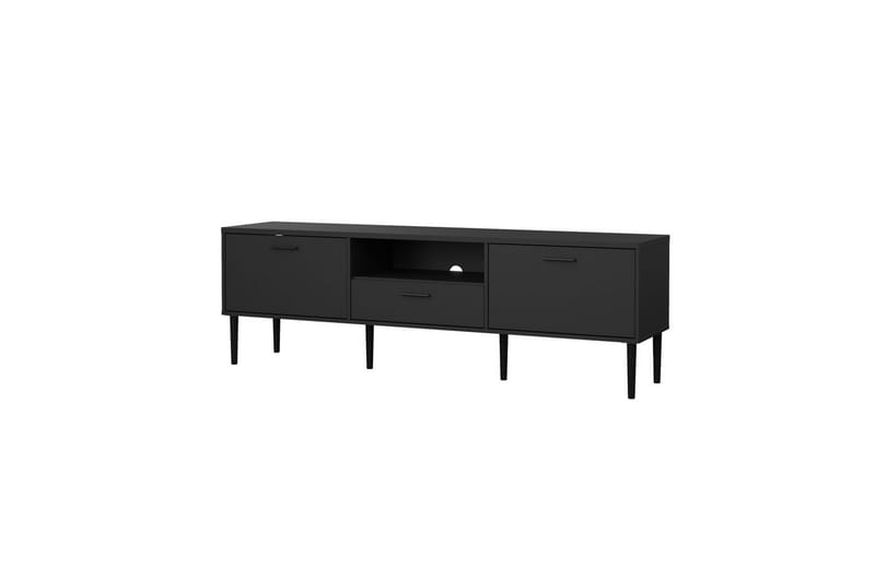 Yumi TV-bænk 177 cm - Sort - Møbler - TV borde & mediemøbler - TV-borde